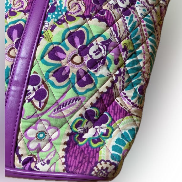Vera Bradley Disney Mickey Tote Plums Up Large - Picture 7 of 11
